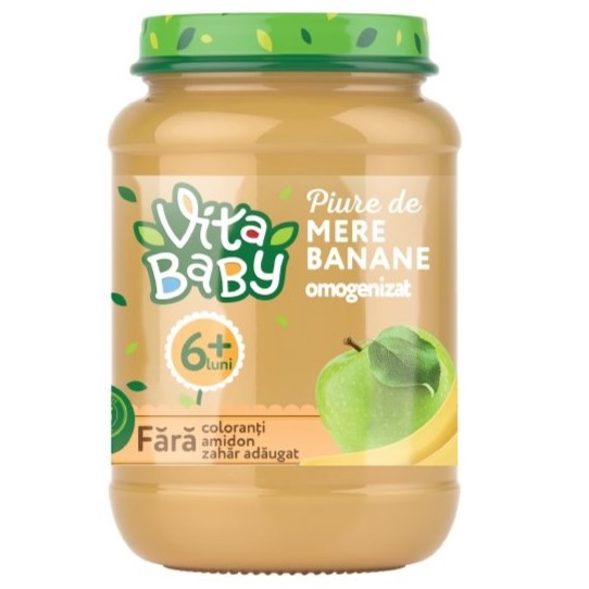Apple And Banana Puree For Children From 6 Months